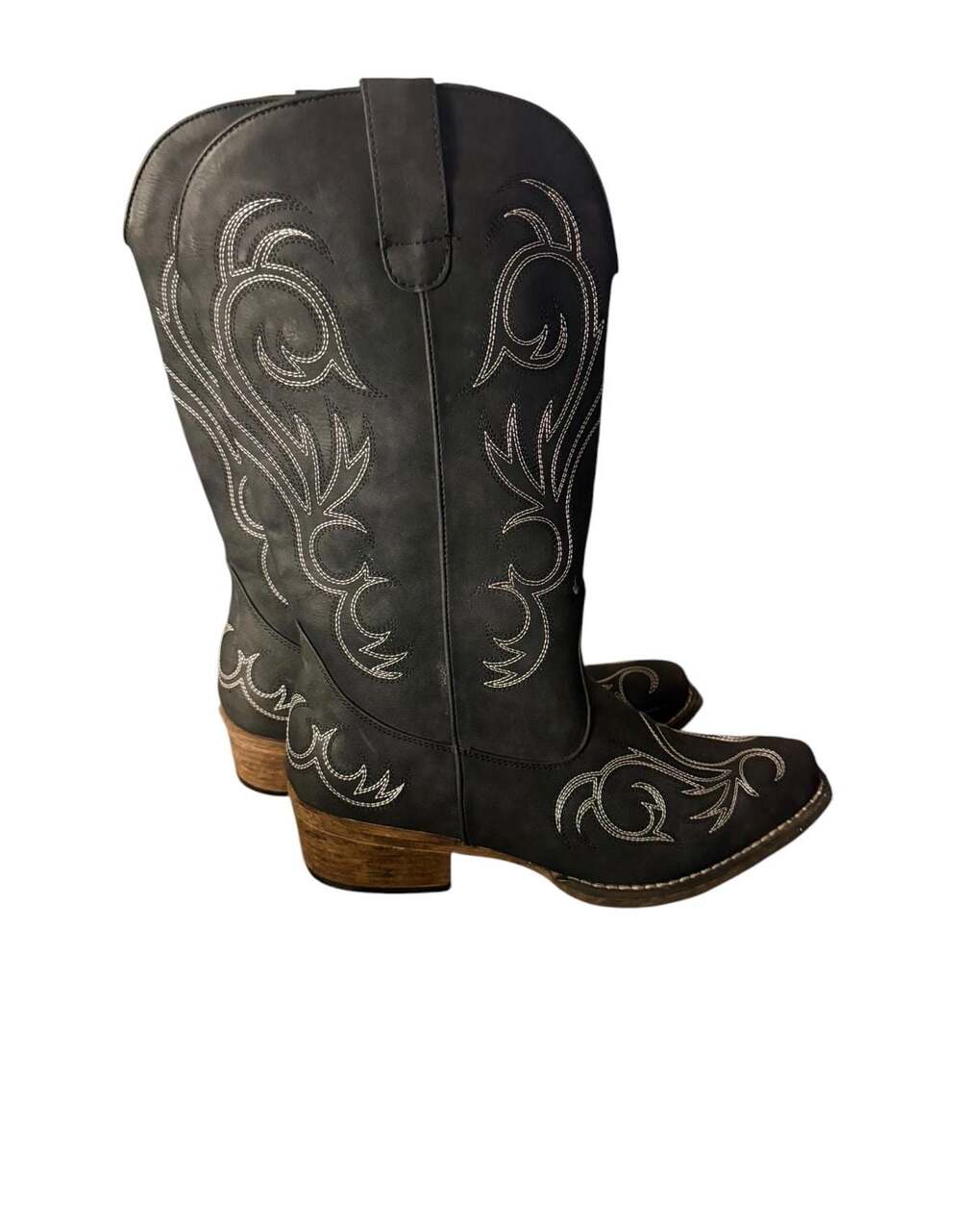 Roper Women's Riley Embroidered Cowboy Boots Black 10.5